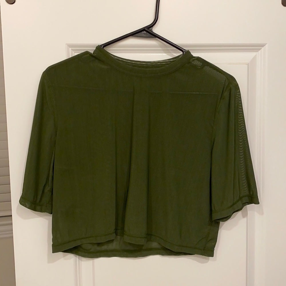 Cropped Mesh T-shirt